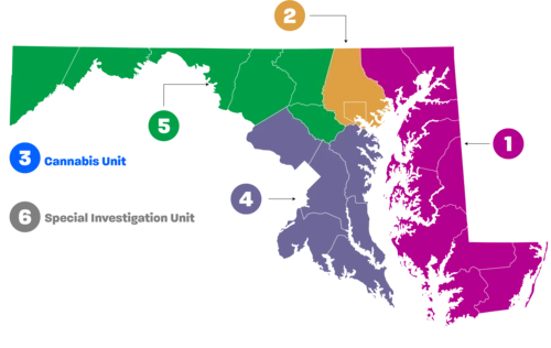map of the districts in maryland