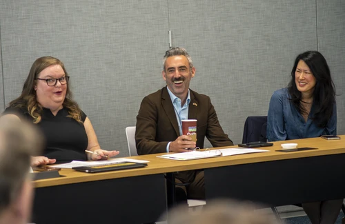 Homelessness roundtable featuring Secretary Jake Day and Assistant Secretary Danielle Meister.