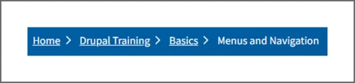 Screenshot of the Drupal Breadcrumbs