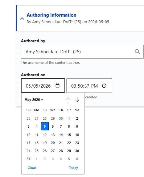 How to change the date for a news release