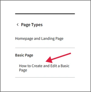 Example subnavigation showing how links with a Parent Link with >4 dashes only show in the side navigation