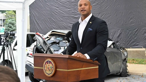 Governor Moore giving speech at lectern