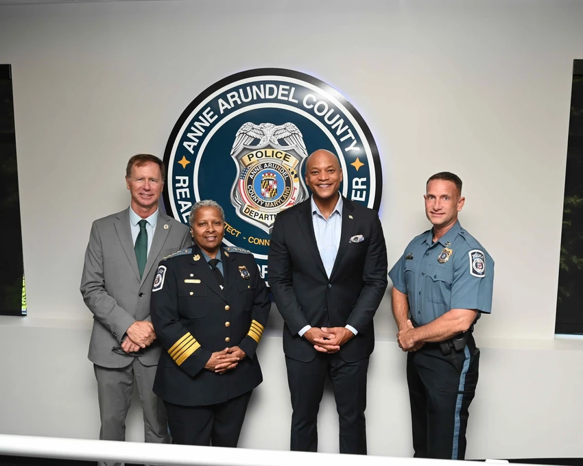 Governor Moore with Anne Arundel County Police