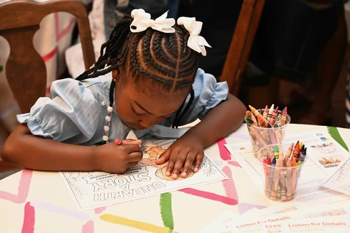 Child coloring paper