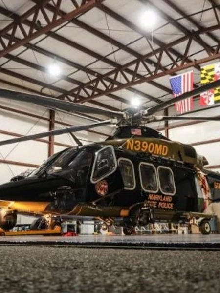 A Maryland State Police helicopter
