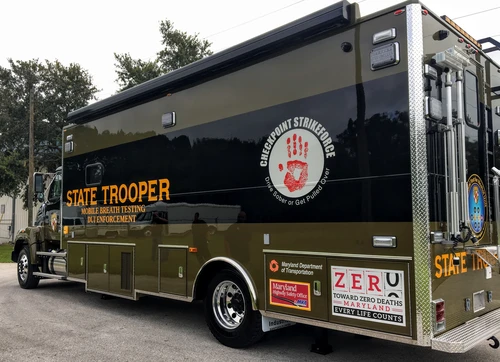 Maryland State Police mobile breath testing van
