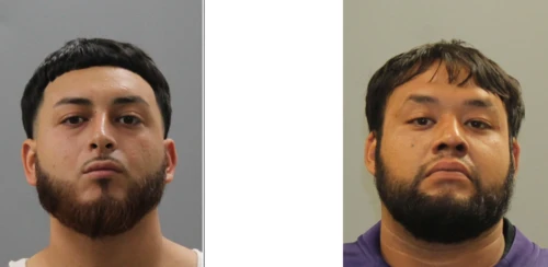 Two individual headshots are side by side against plain backgrounds. Both have dark hair and facial hair.