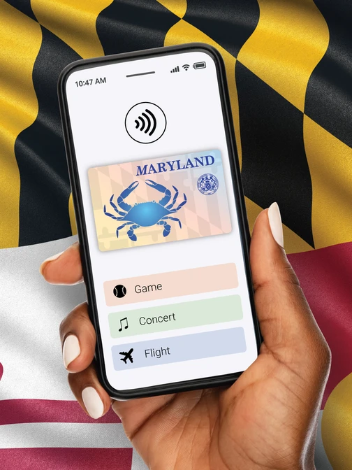 generic mDL on MD flag background