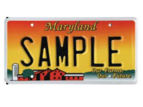 Image of MD Agricultural plate 