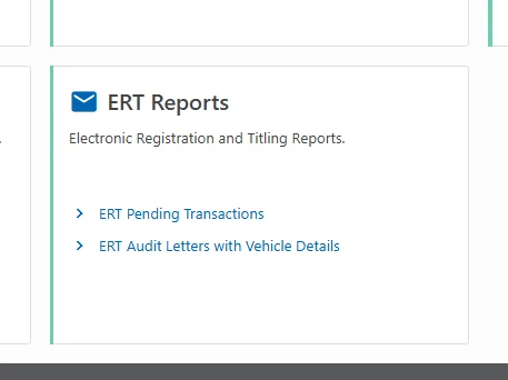 ERT Pending Transactions - Portal Screenshot 1