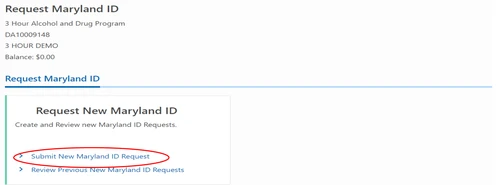 Maryland ID Creation for 3 Hour Alcohol & Drug Customer Certifications Screenshot 2