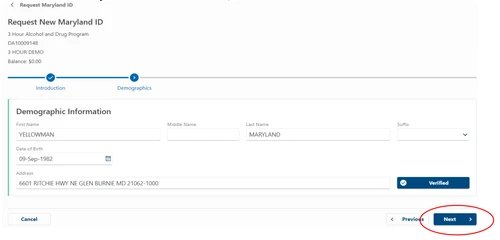 Maryland ID Creation for 3 Hour Alcohol & Drug Customer Certifications Screenshot 4