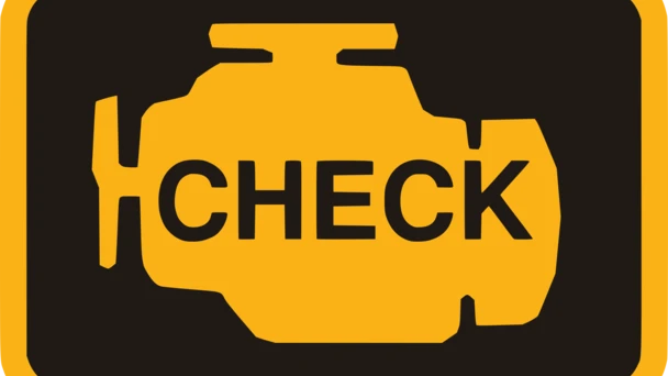 the check engine light icon commonly seen in cars