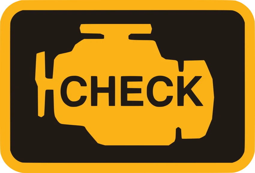 the check engine light icon commonly seen in cars