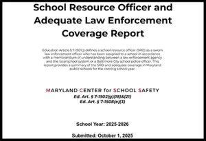 Link to PDF, School Resource Officer and Adequate Law Enforcement Coverage Report 
