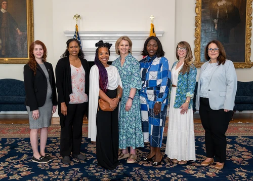women standing who are military spouses