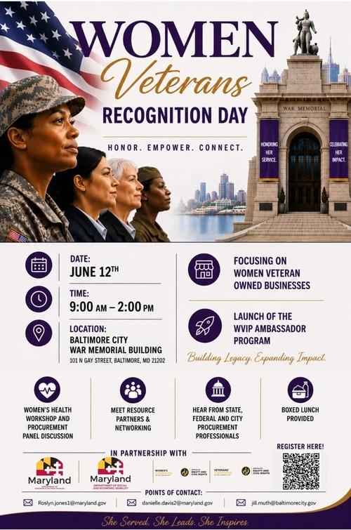 women veterans a flyer for an event