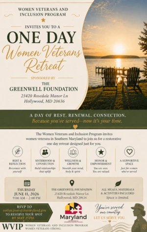Women Veterans One Day Retreat flyer